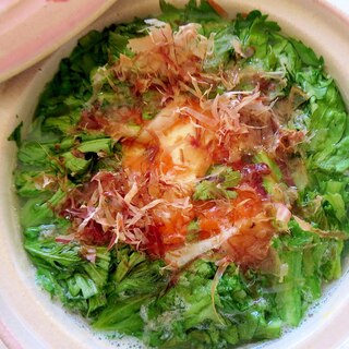 春菊の湯豆腐